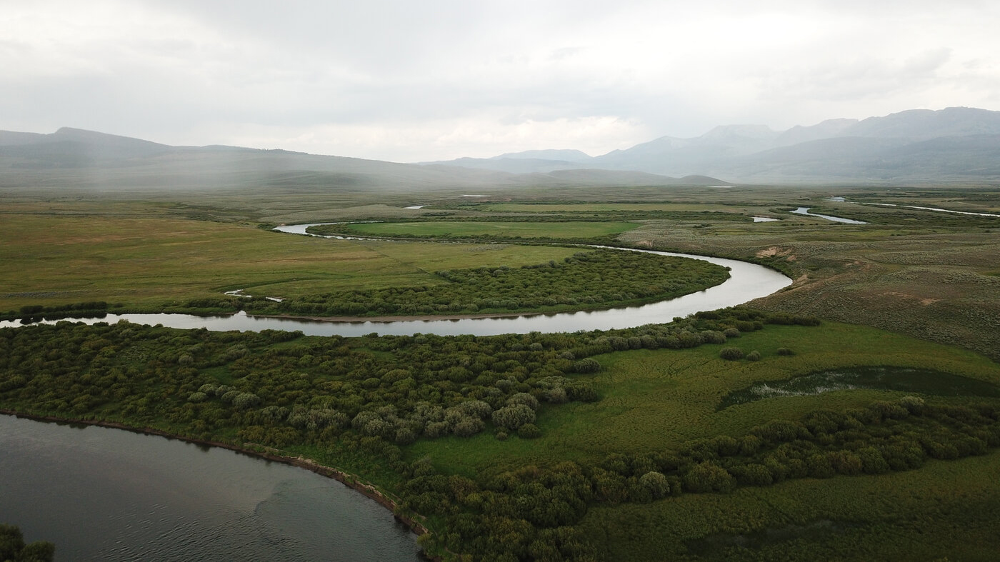 The Green River winding through the Upper Green River Valley